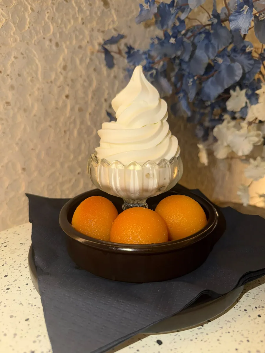 Gulab jamun with soft-serve