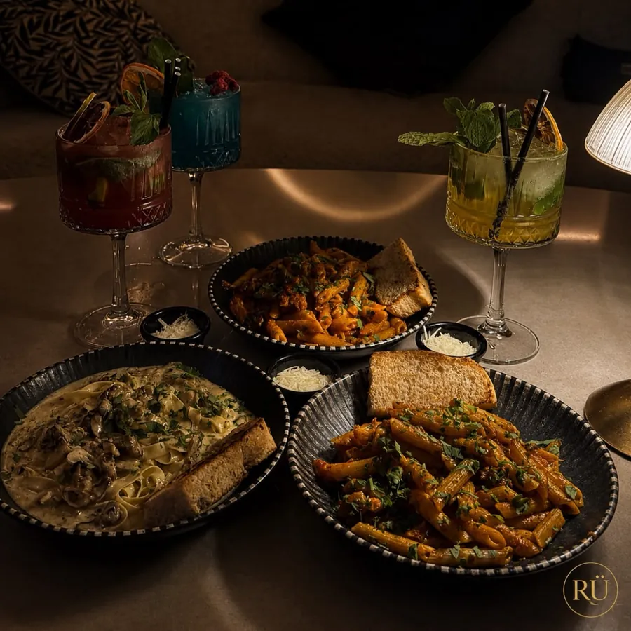 Indo-Italian pastas with mocktails