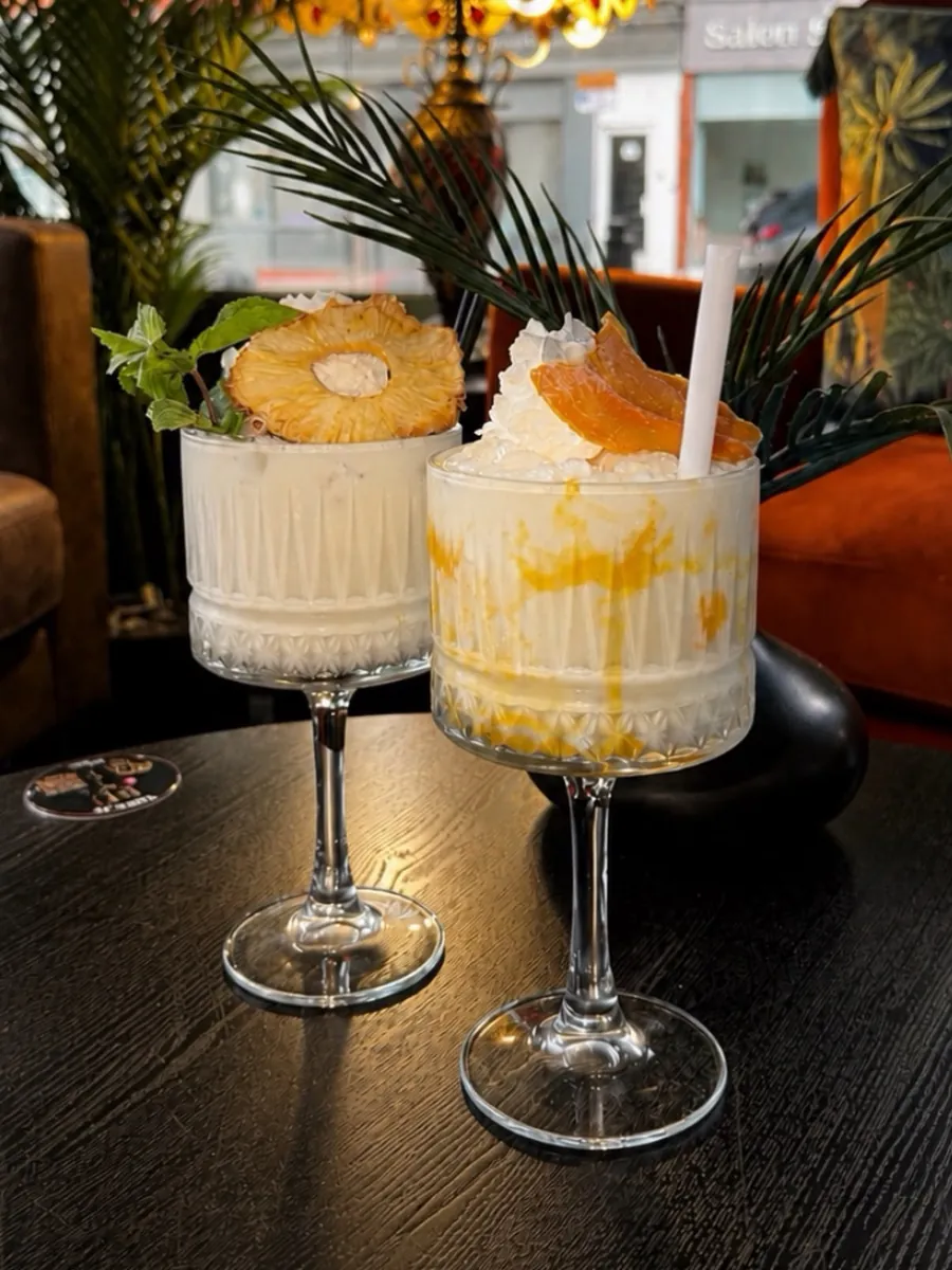 Creamy pineapple mocktails